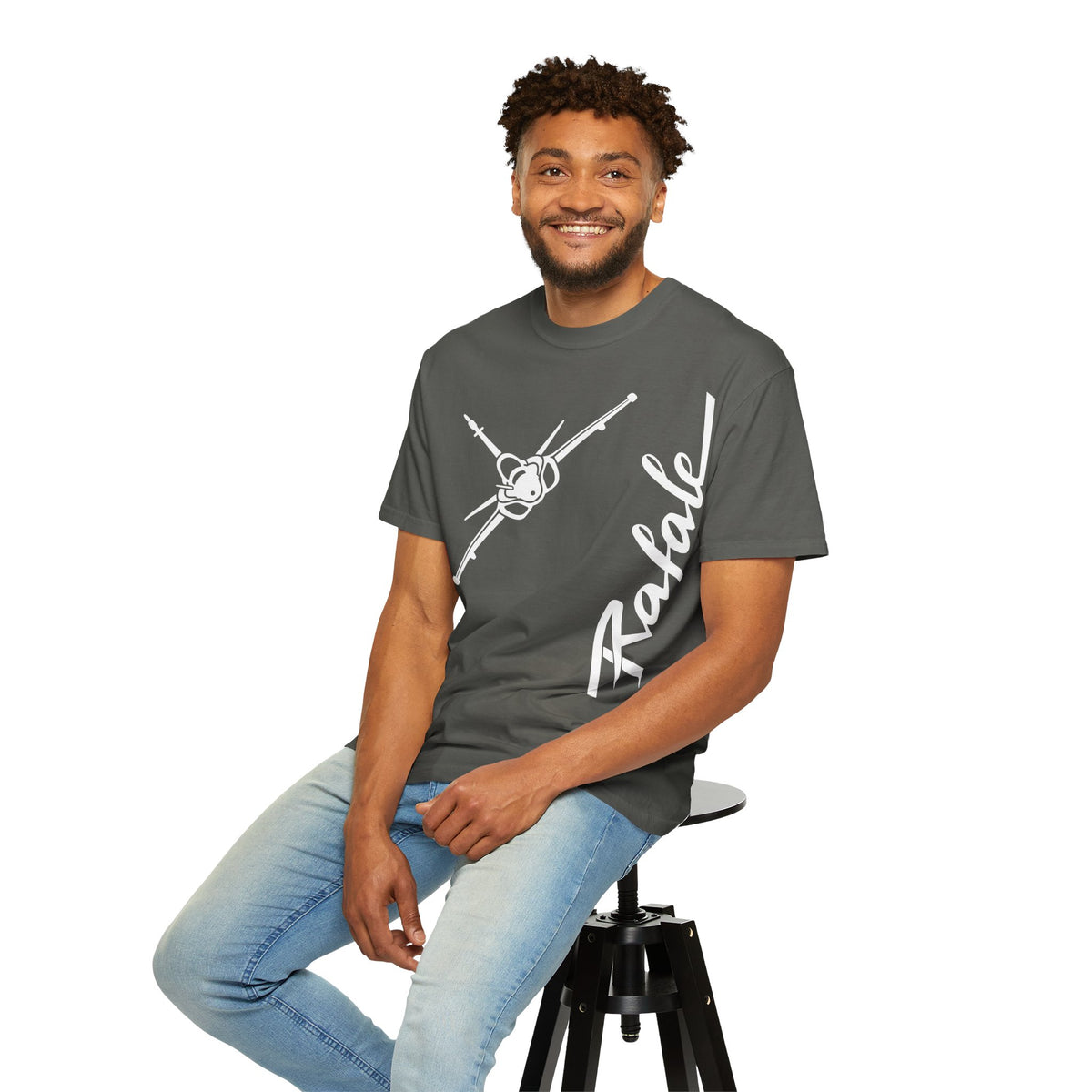 Rafale Jet Graphic T‑Shirt in White