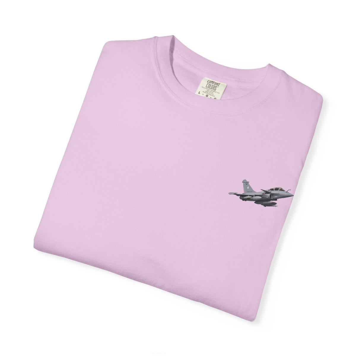 Jet Fighter Pocket T‑Shirt — Minimal Military Aircraft Graphic