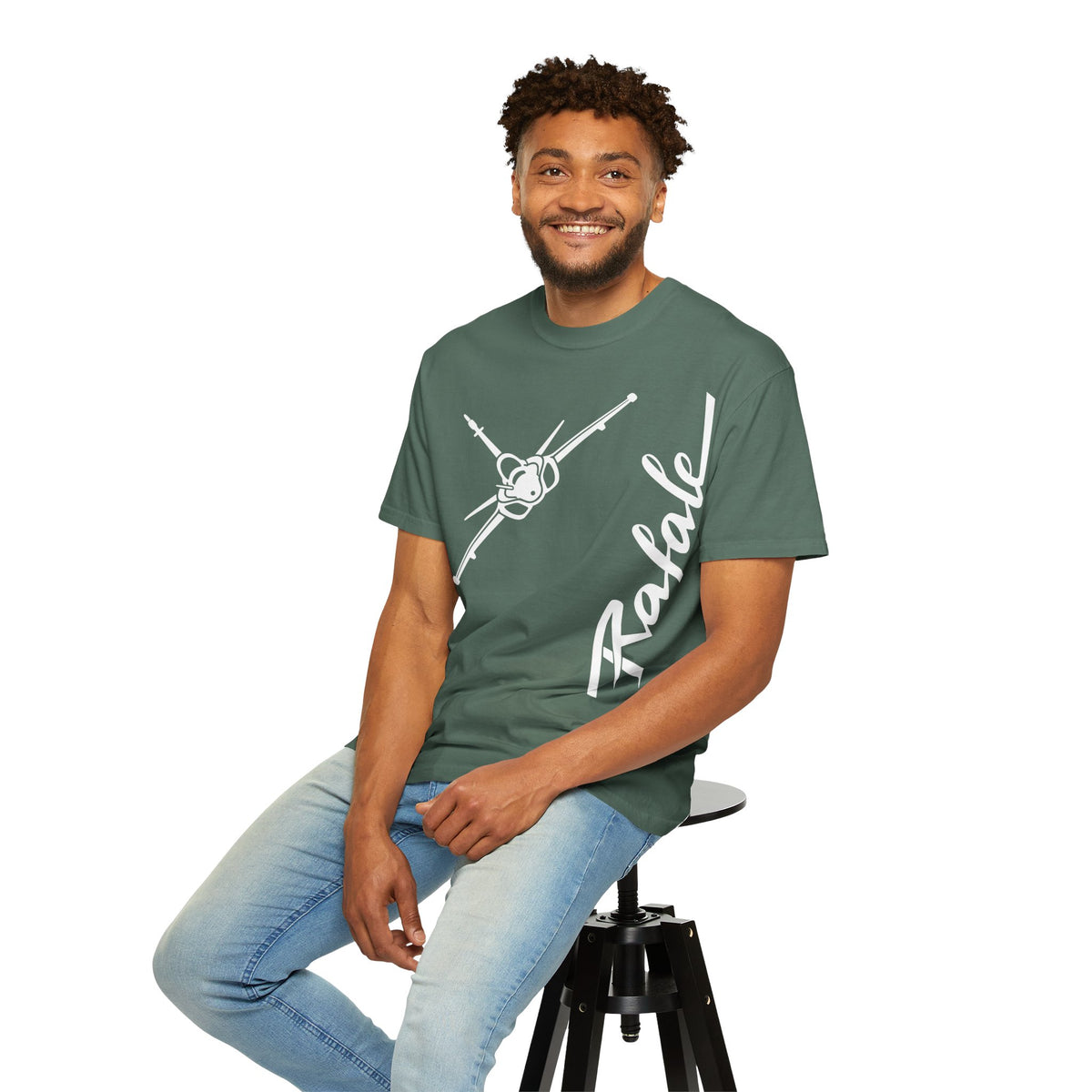 Rafale Jet Graphic T‑Shirt in White