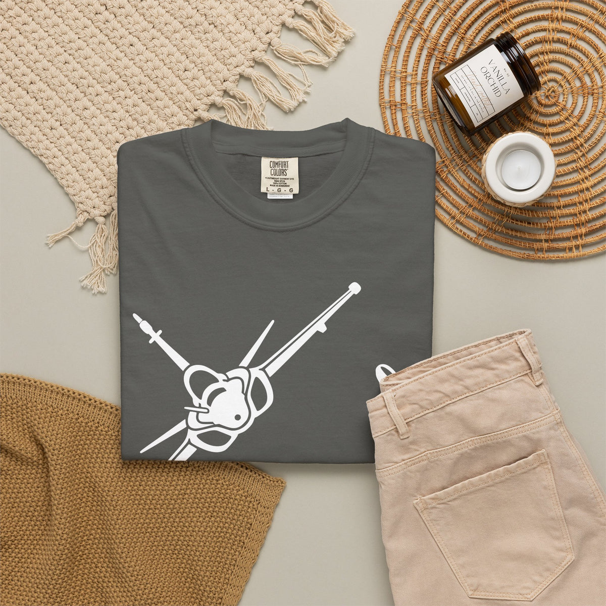 Rafale Jet Graphic T‑Shirt in White