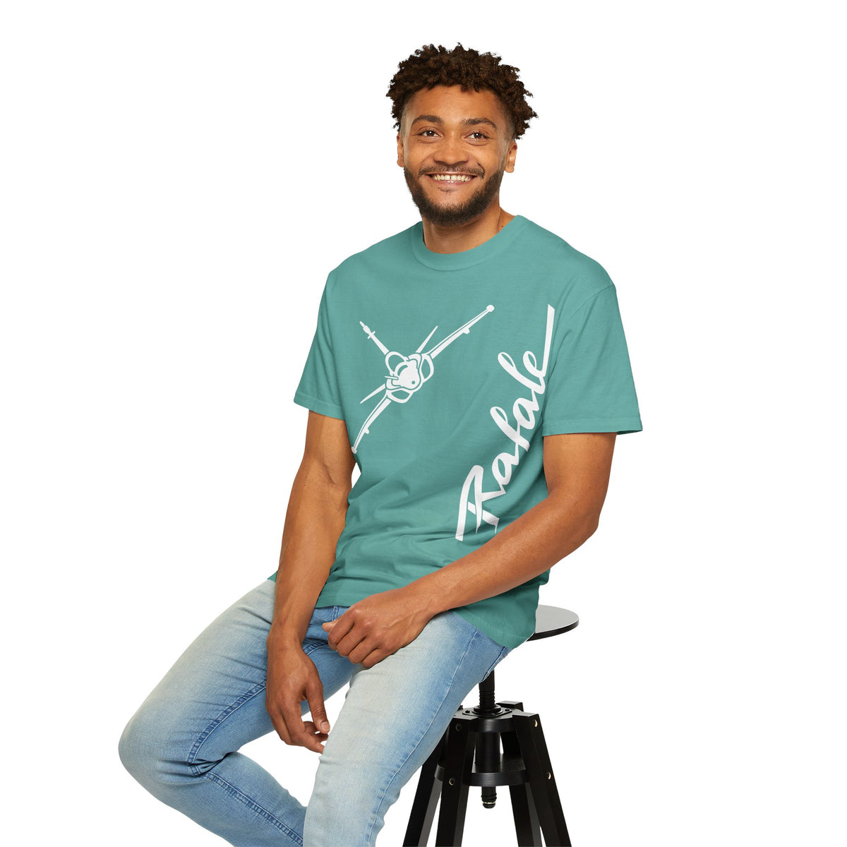 Rafale Jet Graphic T‑Shirt in White